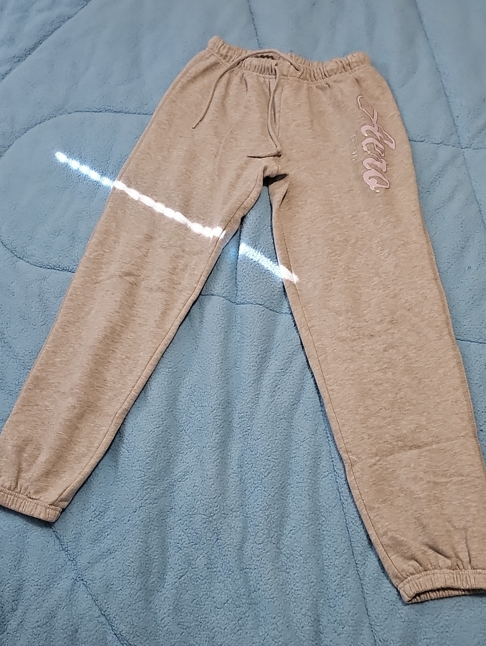 Aeropostale Gray Sweatpants with Pink Logo